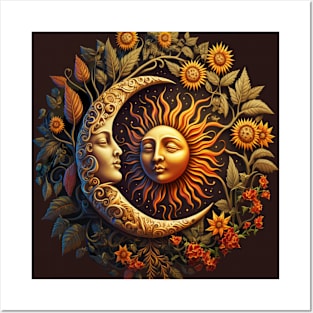 lucky moon and sun Posters and Art